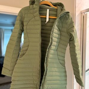 Brand new “Pack It Down Long” Lululemon jacket. Never been worn.
